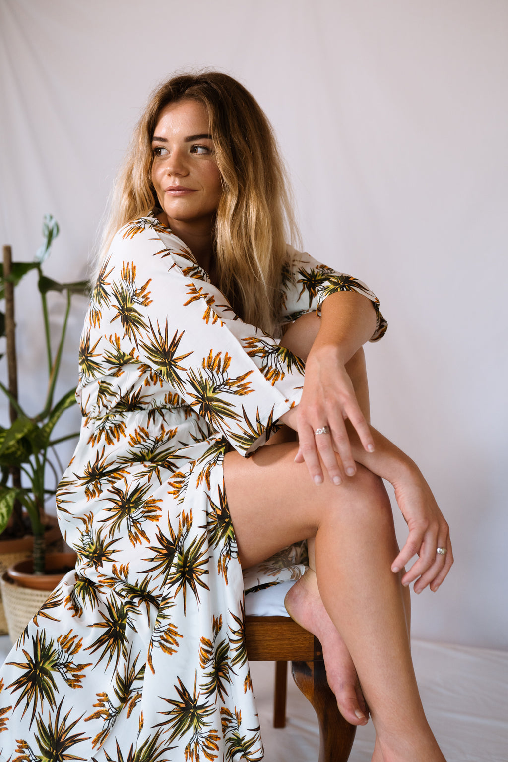 Giorgie Dress- White Aloe