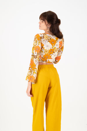 Erica Wrap Top- 60s Floral