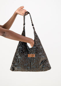 Matilde Bag Blue & Brown Leopard