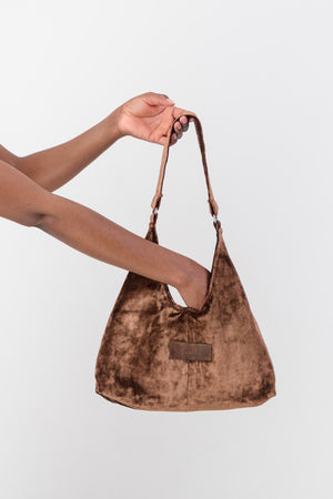 Mini Matilde Bag Chocolate Crushed Velvet