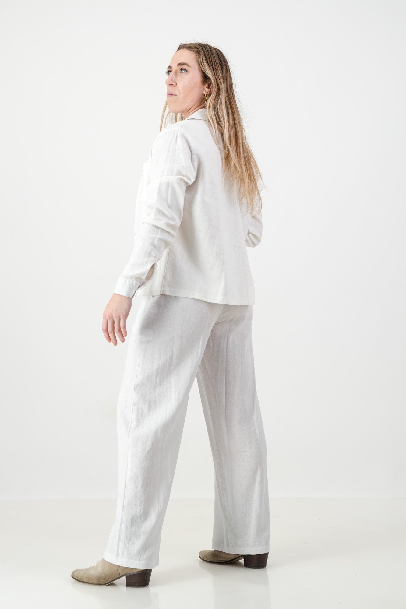 Alexa Shirt- White Linen