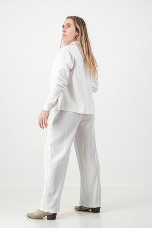 Alexa Shirt- White Linen