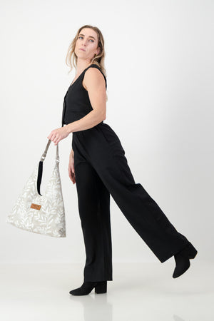 Ava Waist coat - Black Linen