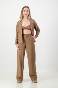 Gabrielle Pants - Mocca Linen