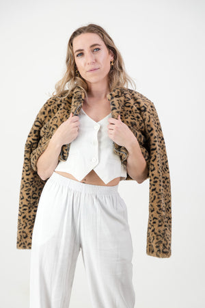 Isabella Jacket- Faux Leopard