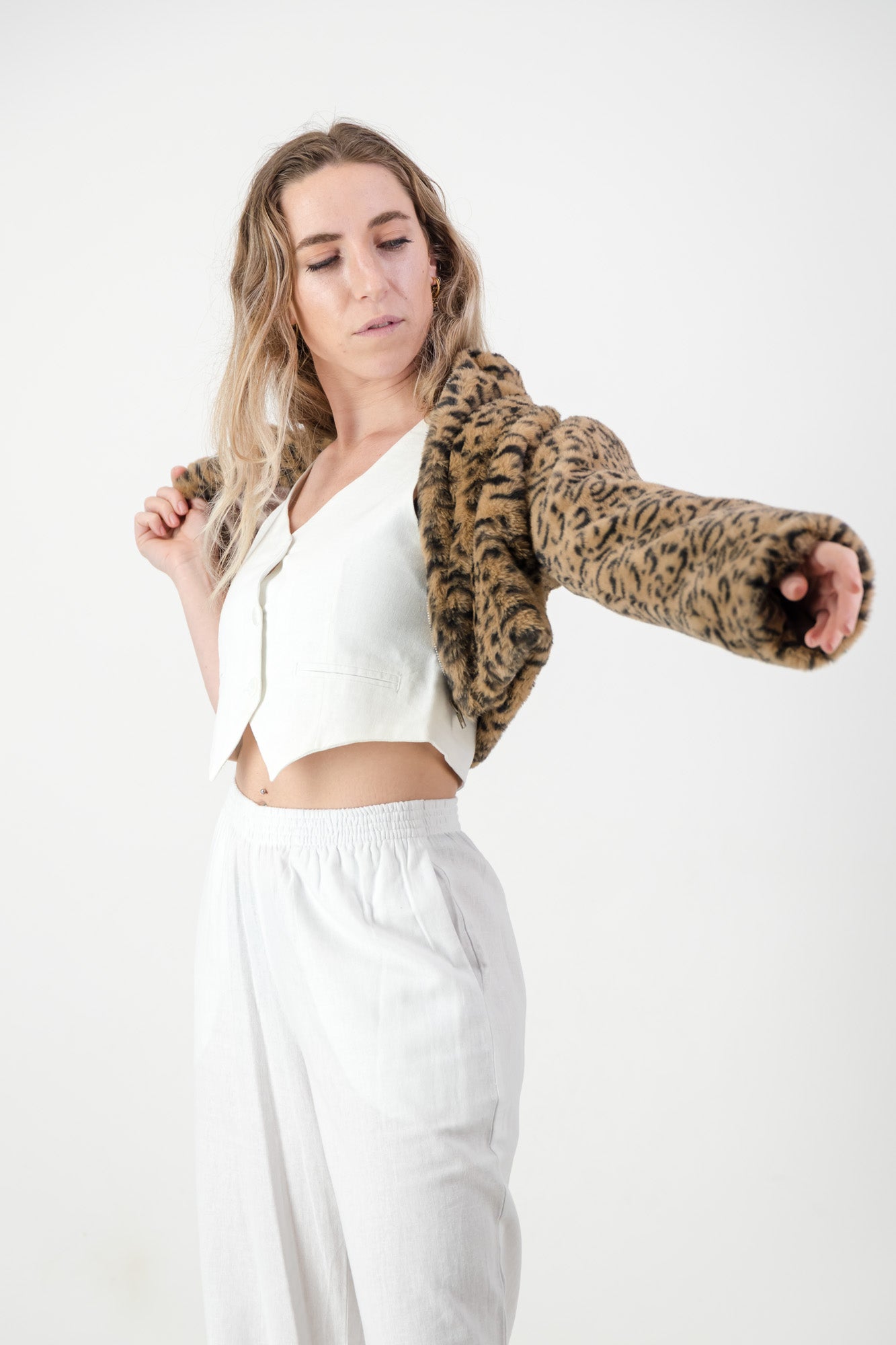 Isabella Jacket- Faux Leopard