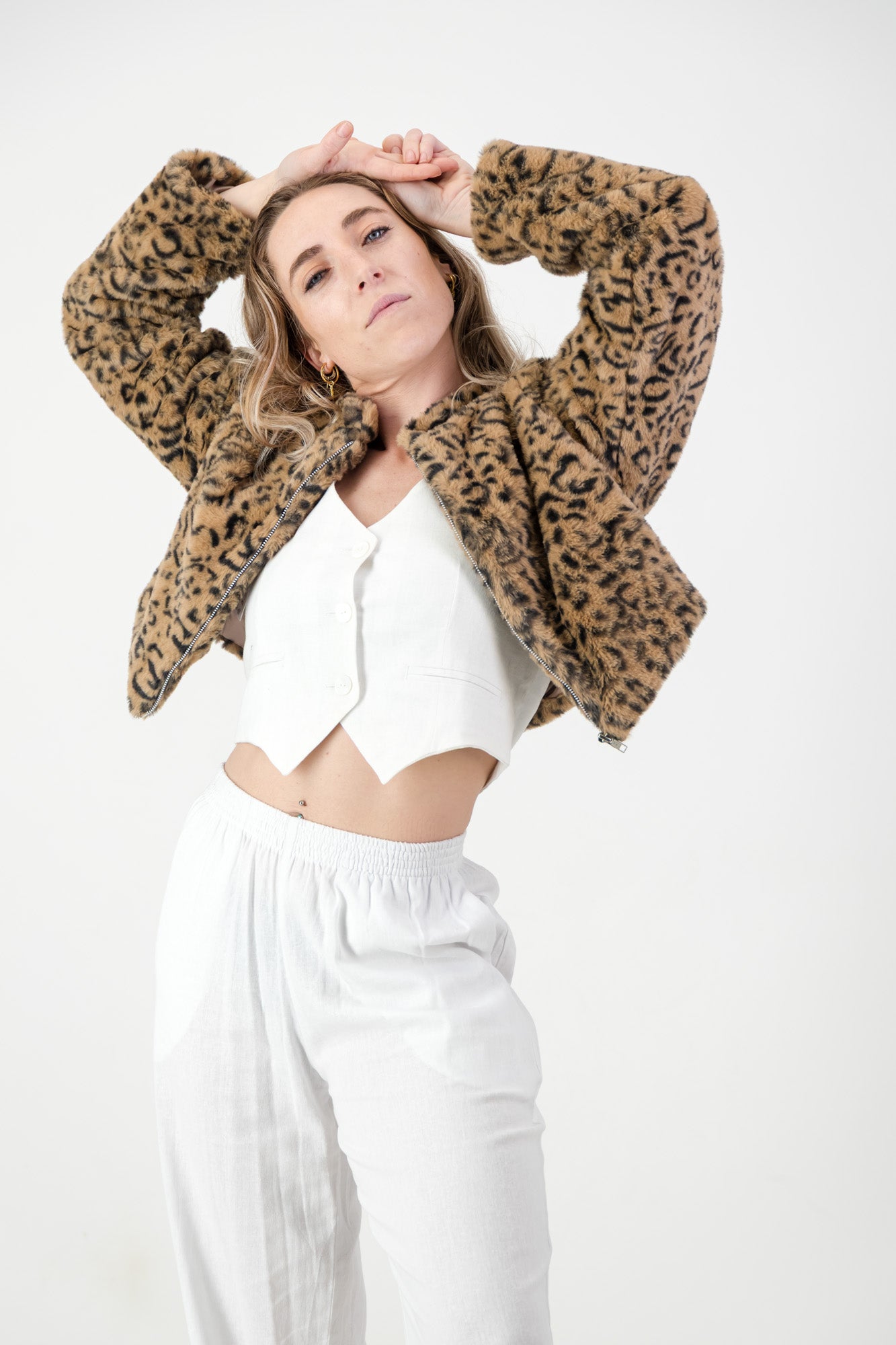 Isabella Jacket- Faux Leopard