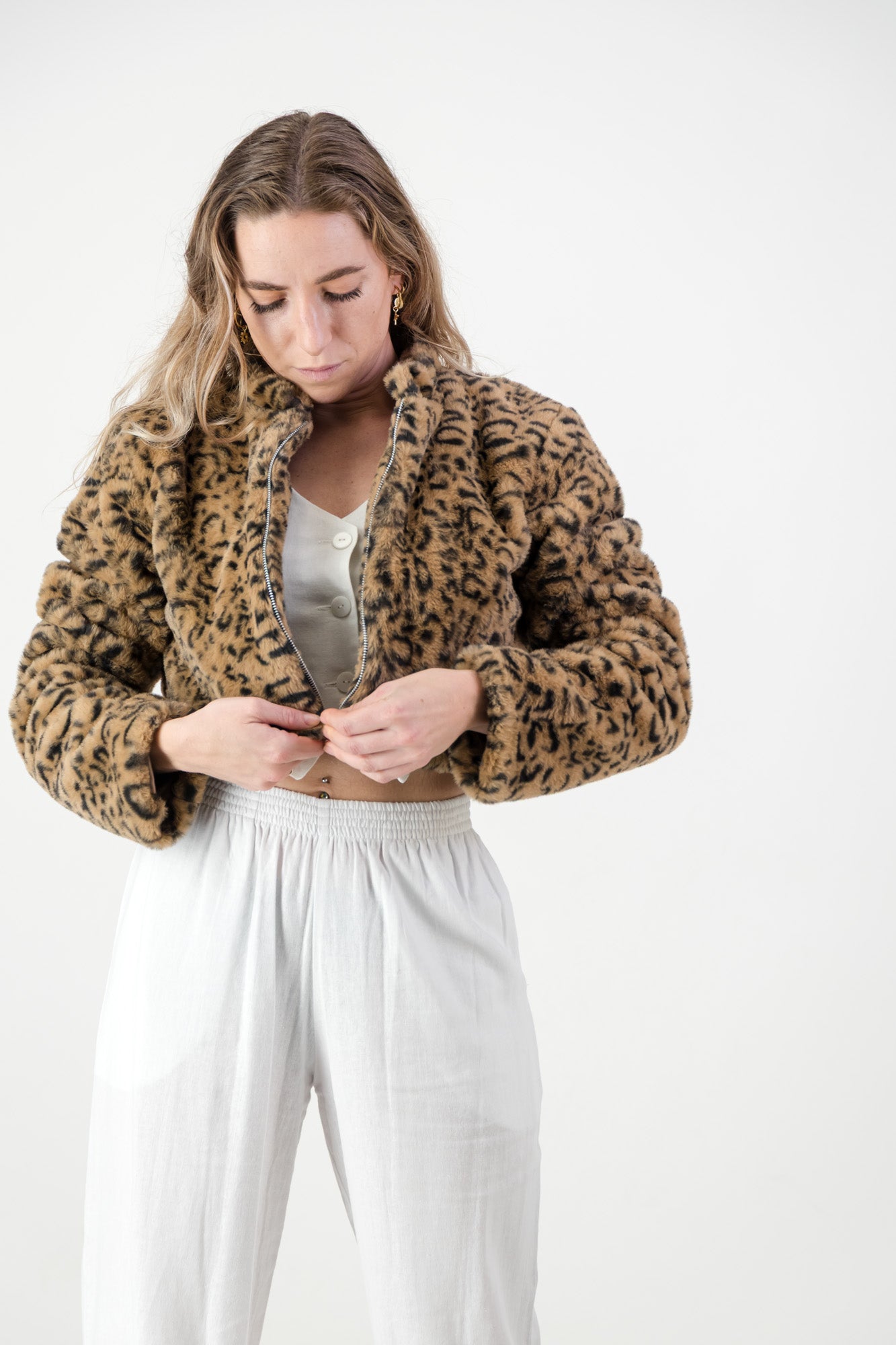 Isabella Jacket- Faux Leopard