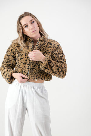 Isabella Jacket- Faux Leopard