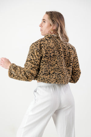 Isabella Jacket- Faux Leopard