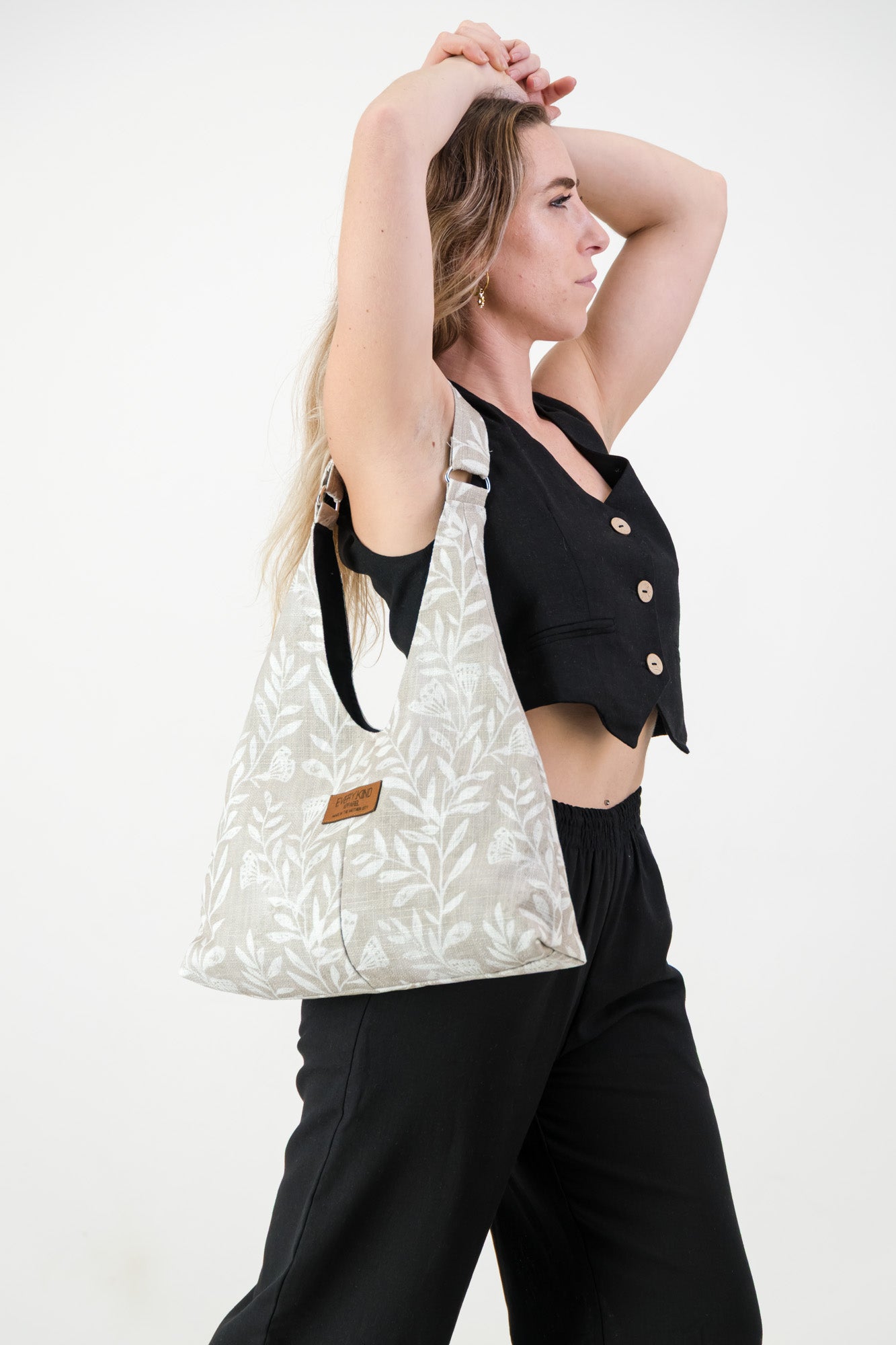 Ava Waist coat - Black Linen
