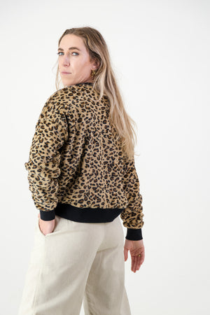 Candice Pullover- Faux Leopard