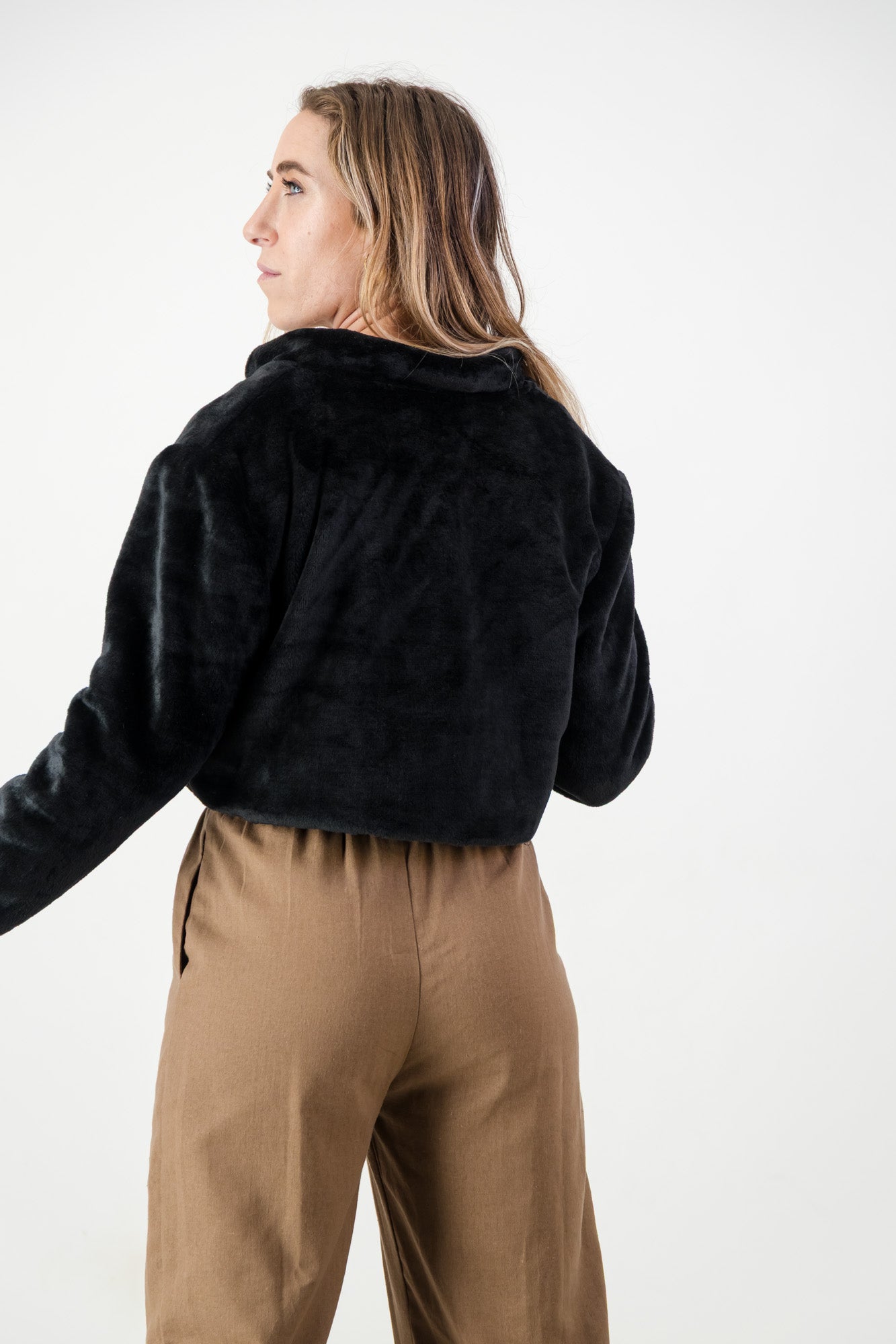 Isabella Jacket- Faux Black