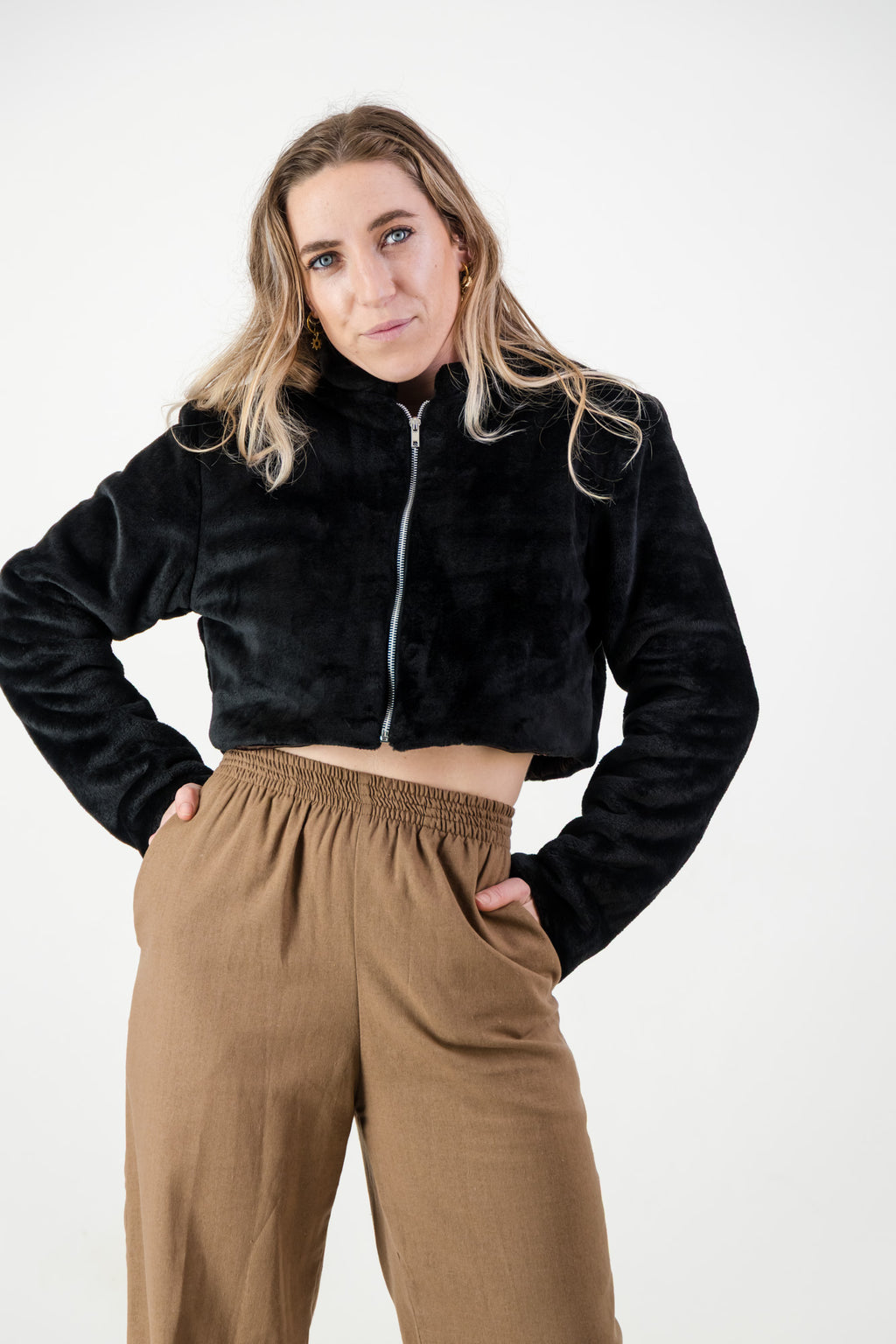 Isabella Jacket- Faux Black