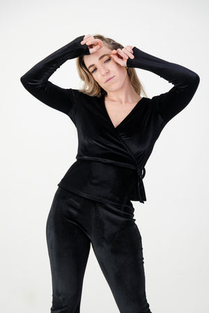 Kaia Bellbottoms- Black Velvet