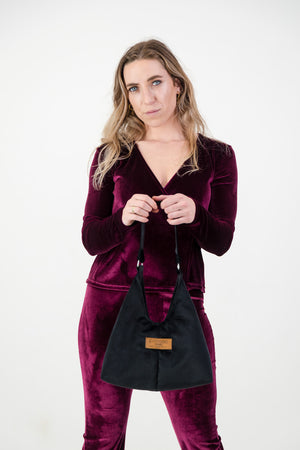 Maia Wrap Cardigan- Berry Velvet