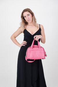 The Sophia-Pink Ostrich Vinyl