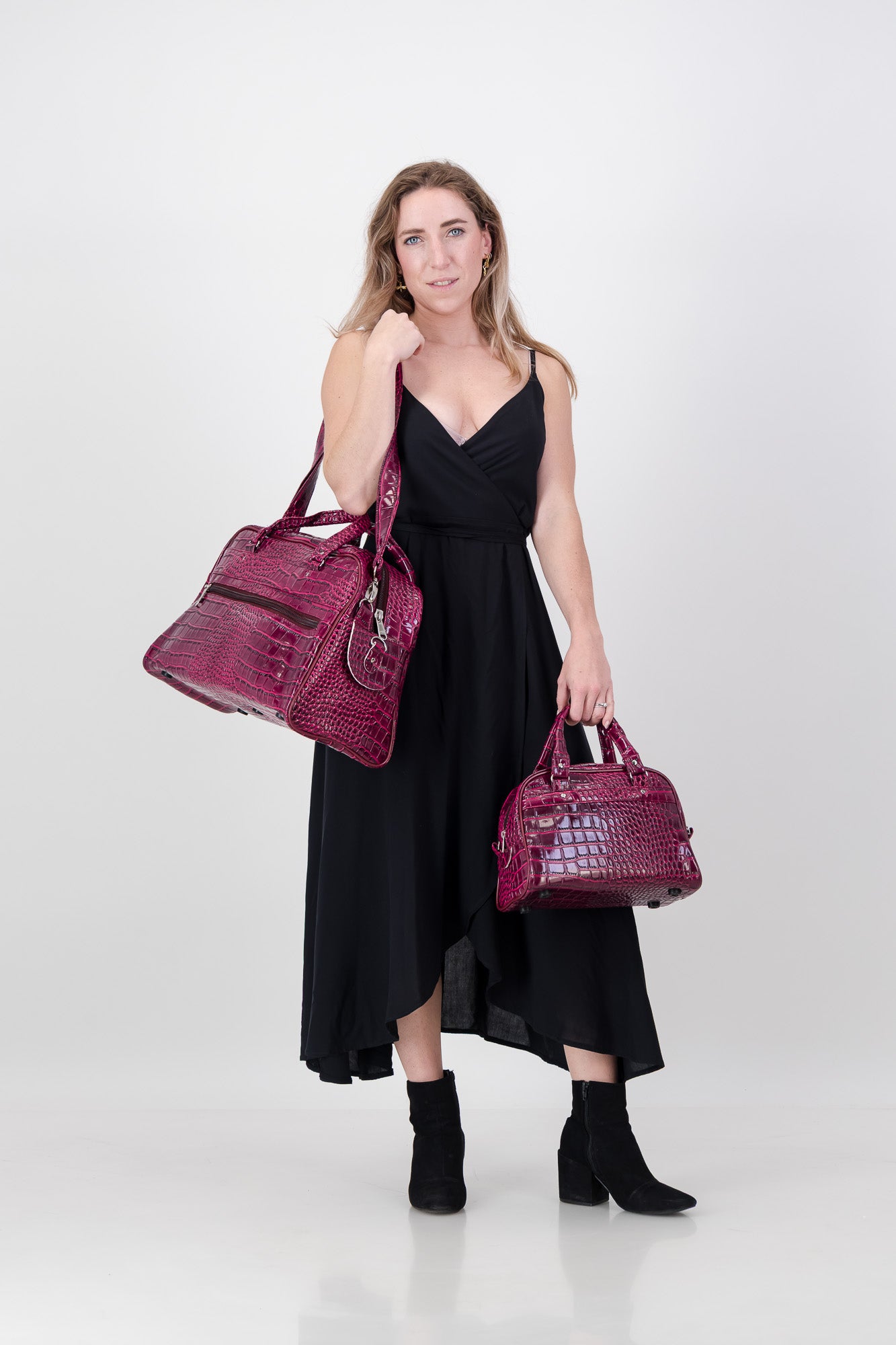 The Sophia-Maroon Croc Vinyl