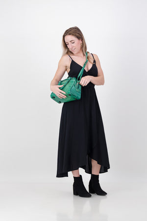 The Sophia-Green Croc Vinyl