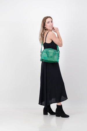 The Sophia-Green Croc Vinyl