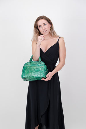 The Sophia-Green Croc Vinyl