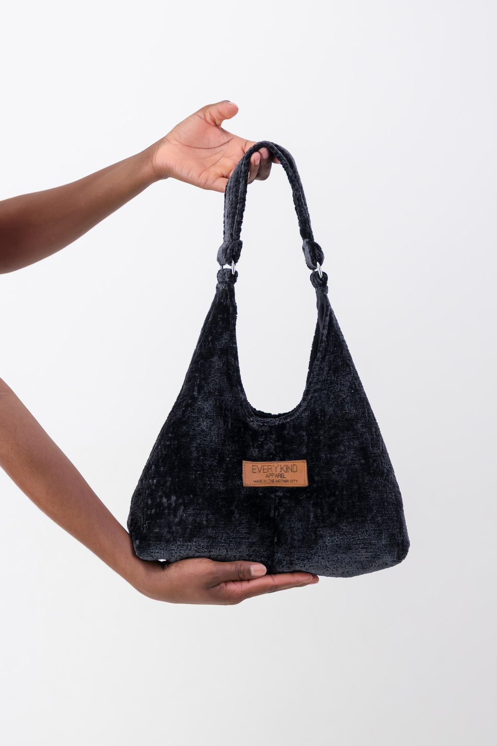 Mini Matilde Bag Black Textured Velvet