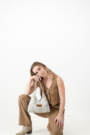 Mini Matilde Bag Beige Floral Linen