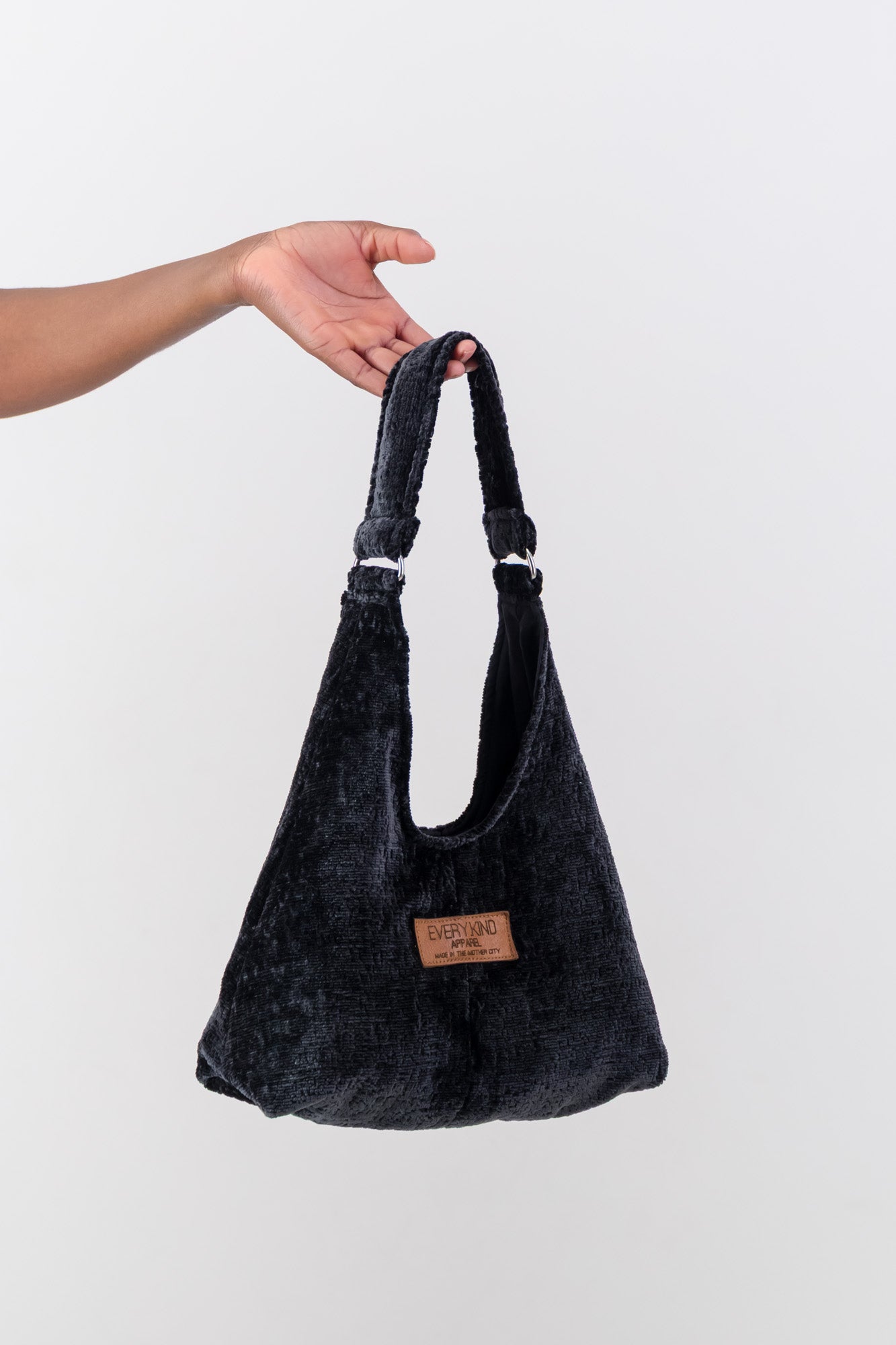 Mini Matilde Bag Black Textured Velvet