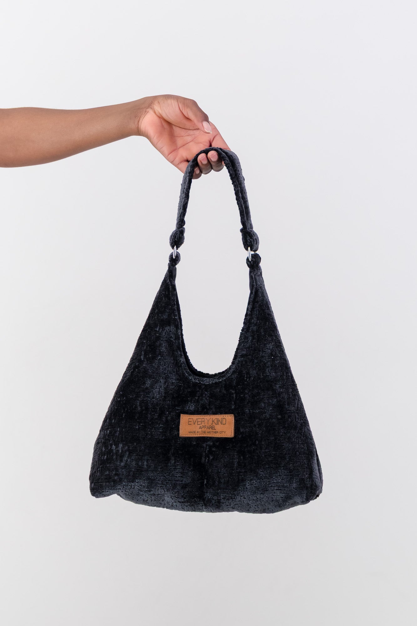Mini Matilde Bag Black Textured Velvet