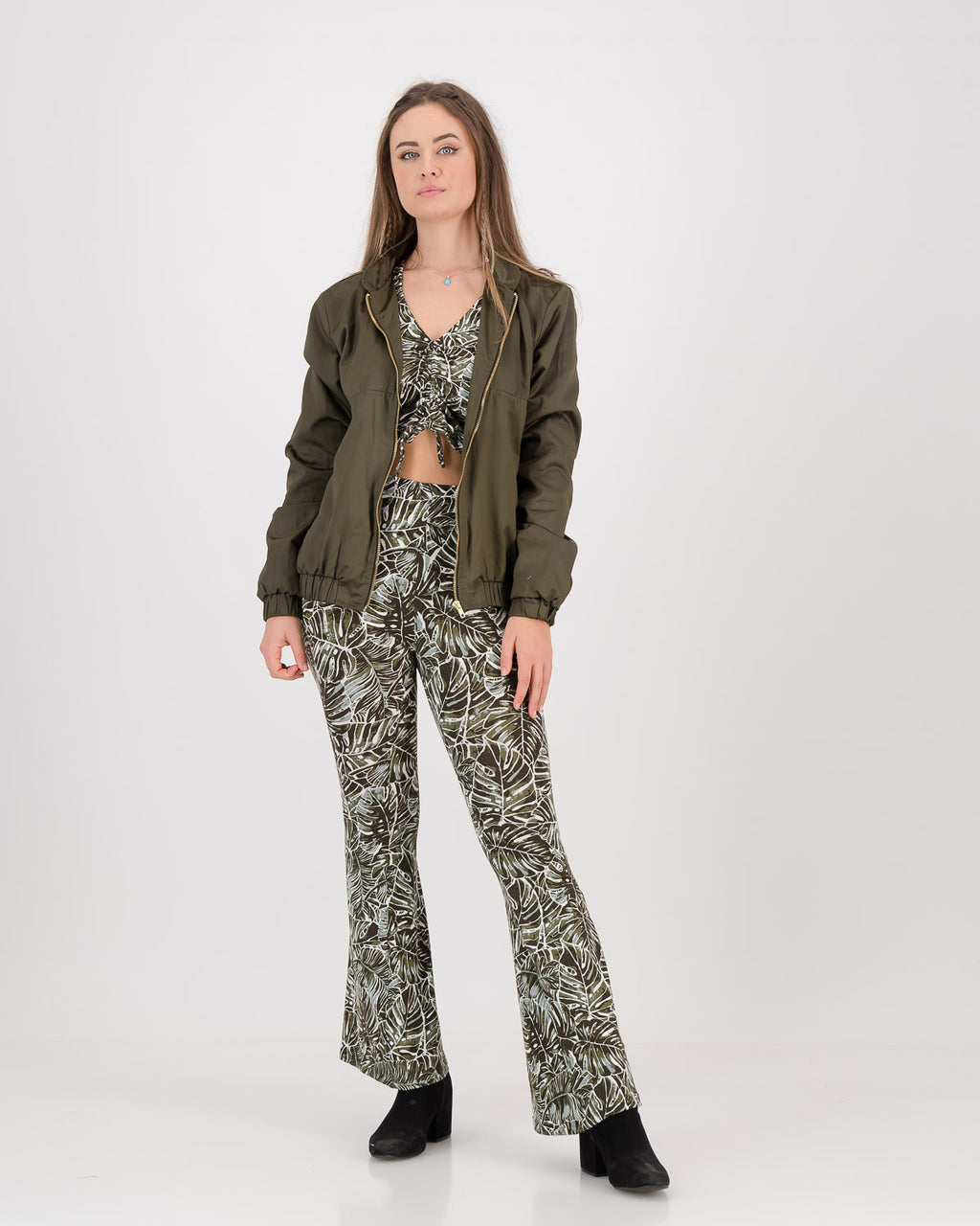 Bomber Jacket- Olive Sateen